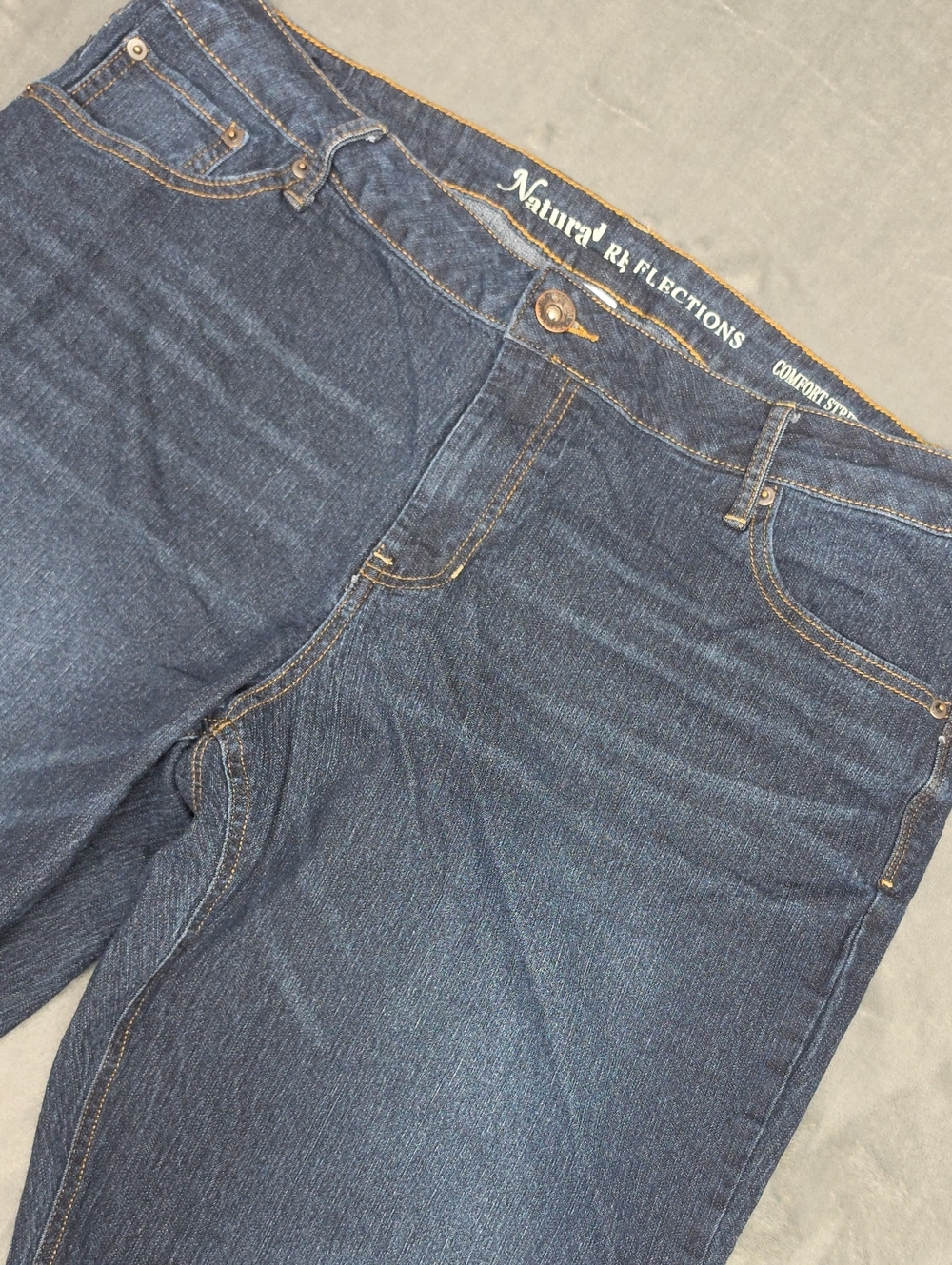 Natural Reflections Women's Dark Indigo Flare Jeans 18W - Picture 1 of 9